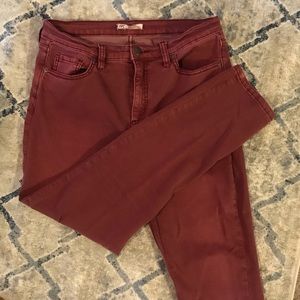 Free People maroon skinny jean